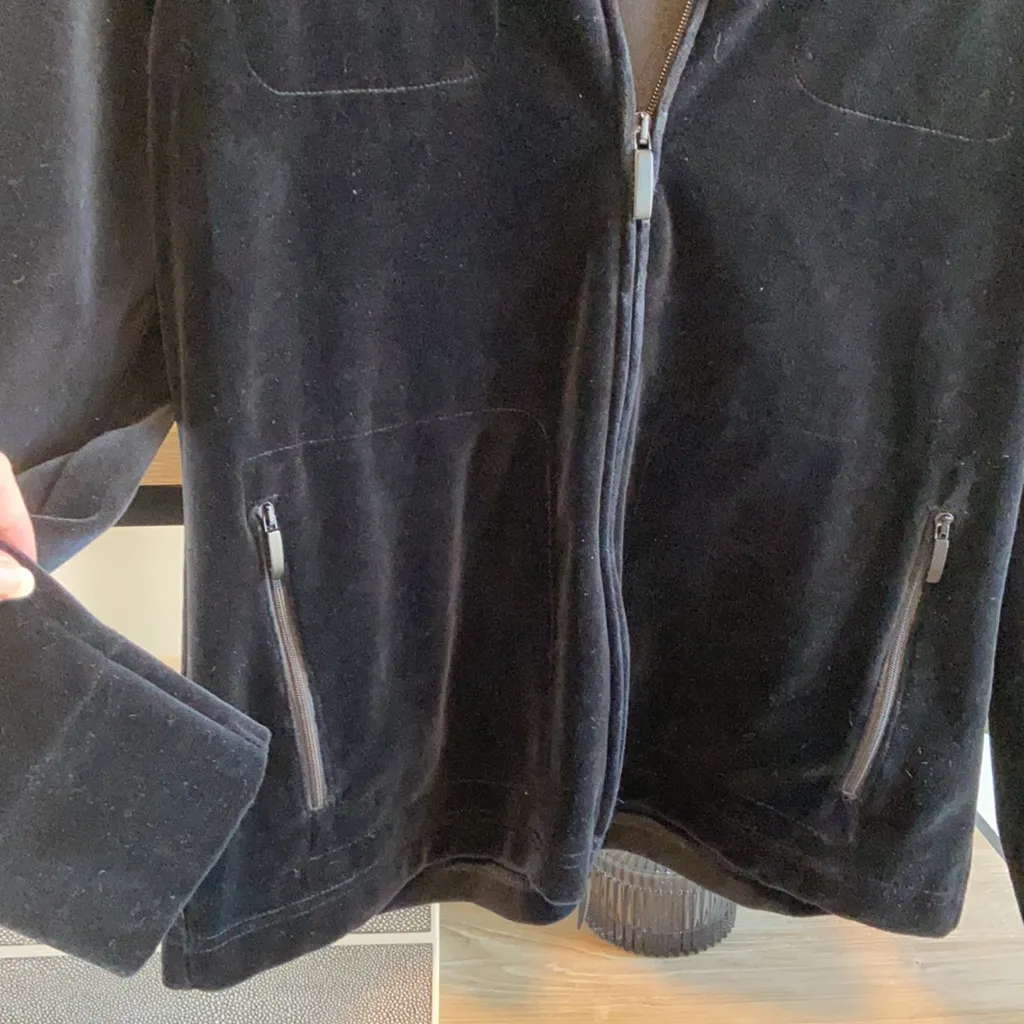 Lauren Ralph Lauren Full Zip Velour Jacket, S - Image 4