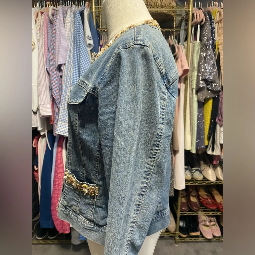 Ruby Road Women’s denim Jacket. Size 6 Blue - Image 6