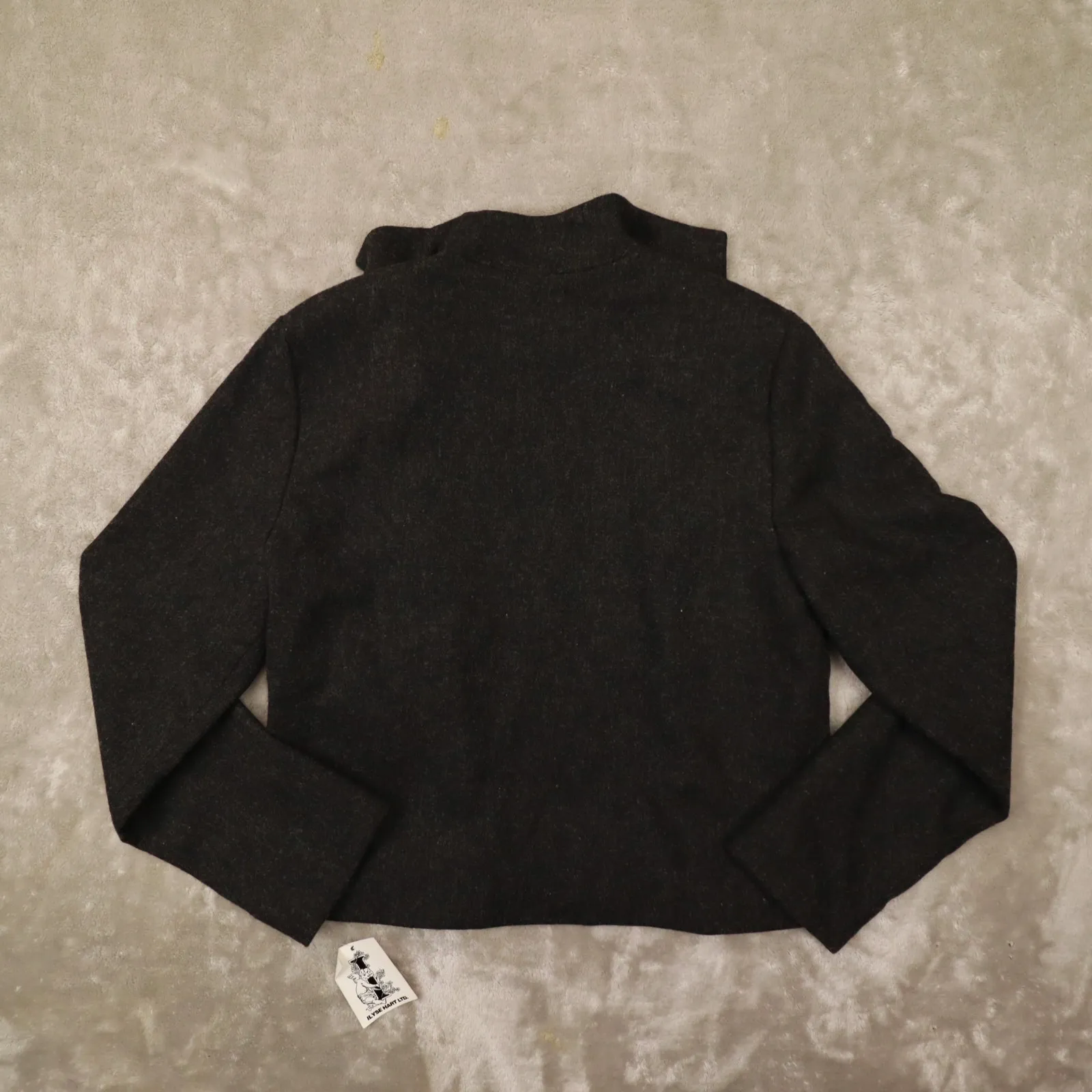 Vintage Ilyse Hart Ltd. Grey Wool Blazer Jacket Womens size Medium Deadstock NWT Gray - Image 2