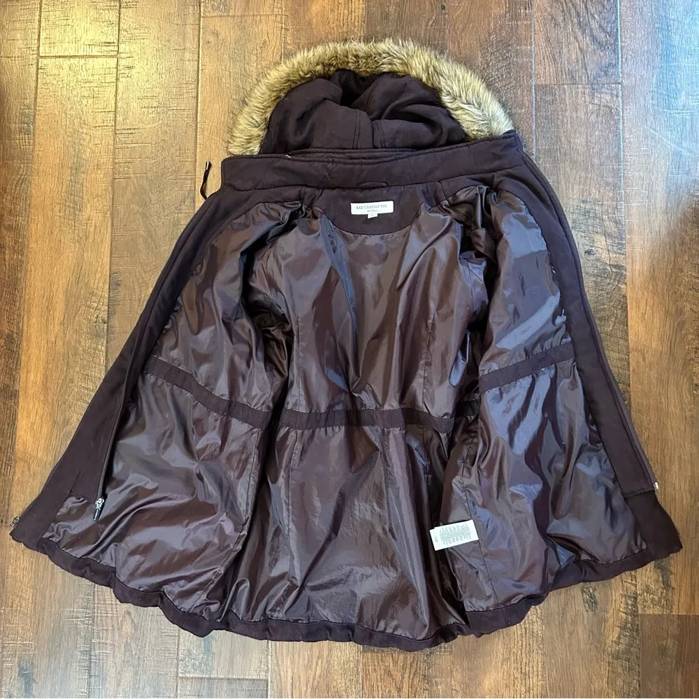 WOMAN, double zipper coat, detachable faux fur hood, plus size 1X - Image 11