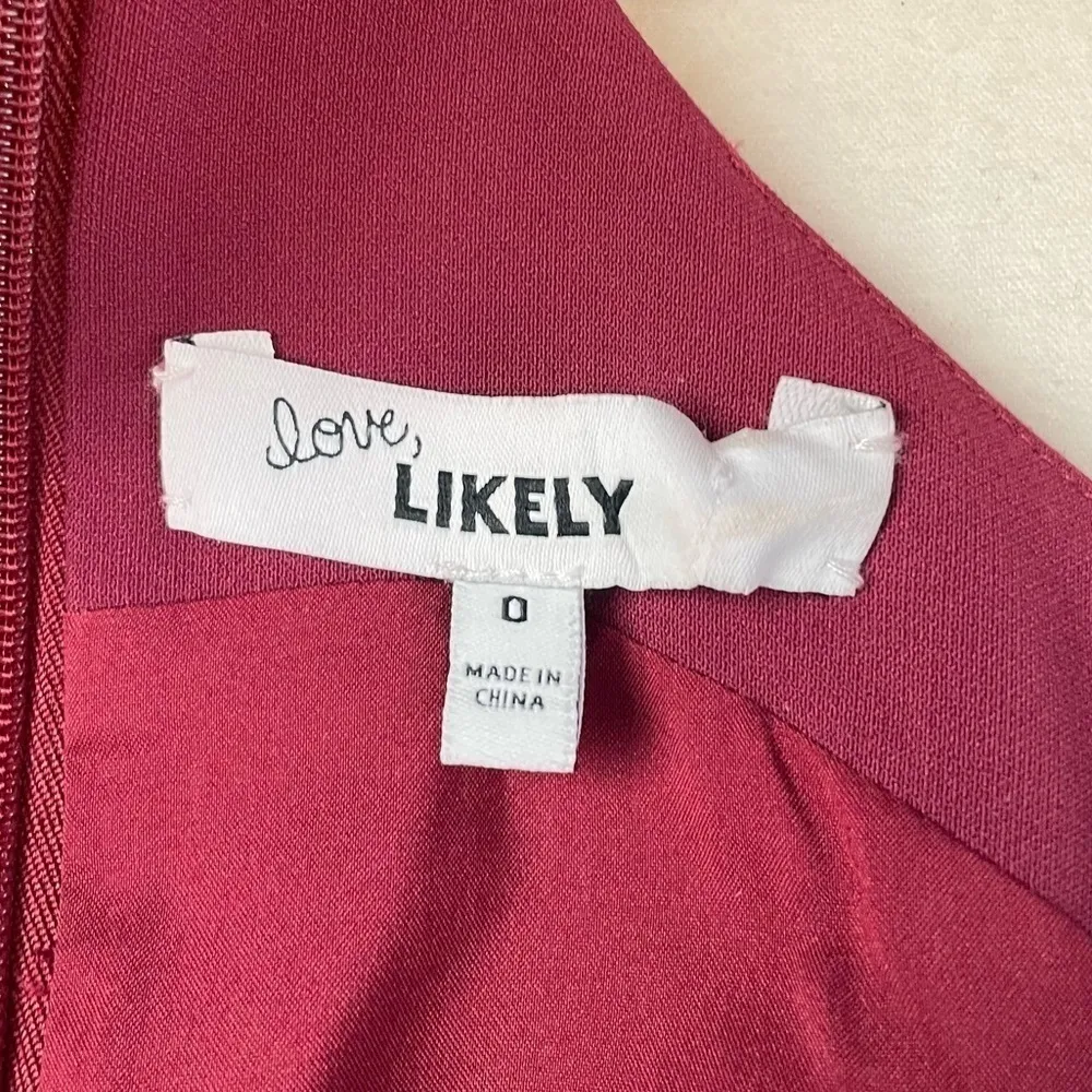 Likely Willa Criss Cross Gown‎ in Zinfandel Size 0 - Image 5