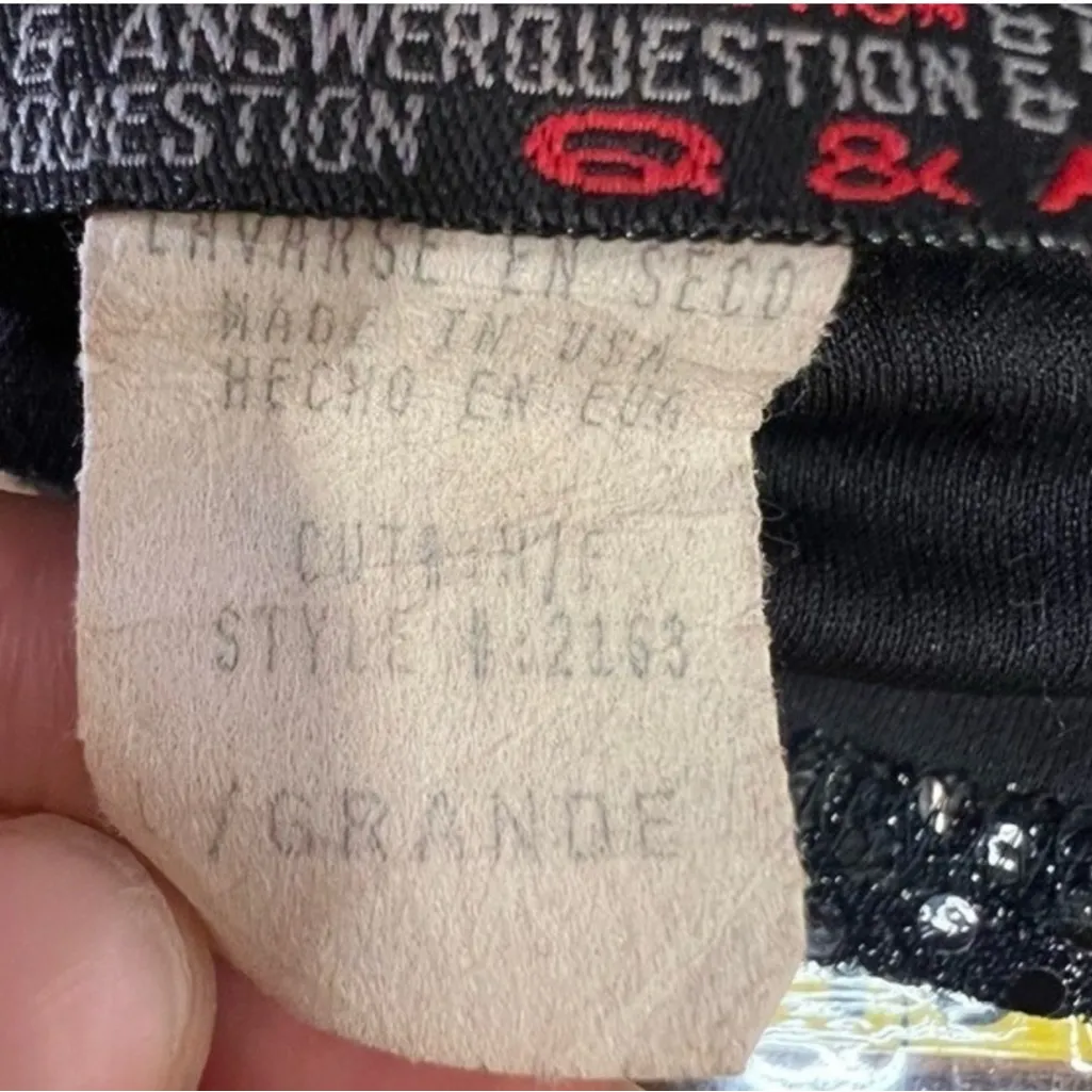 Vintage Y2K Sequin Halter Top Black Open Back Party Glam Festival Clubwear Large - Image 8