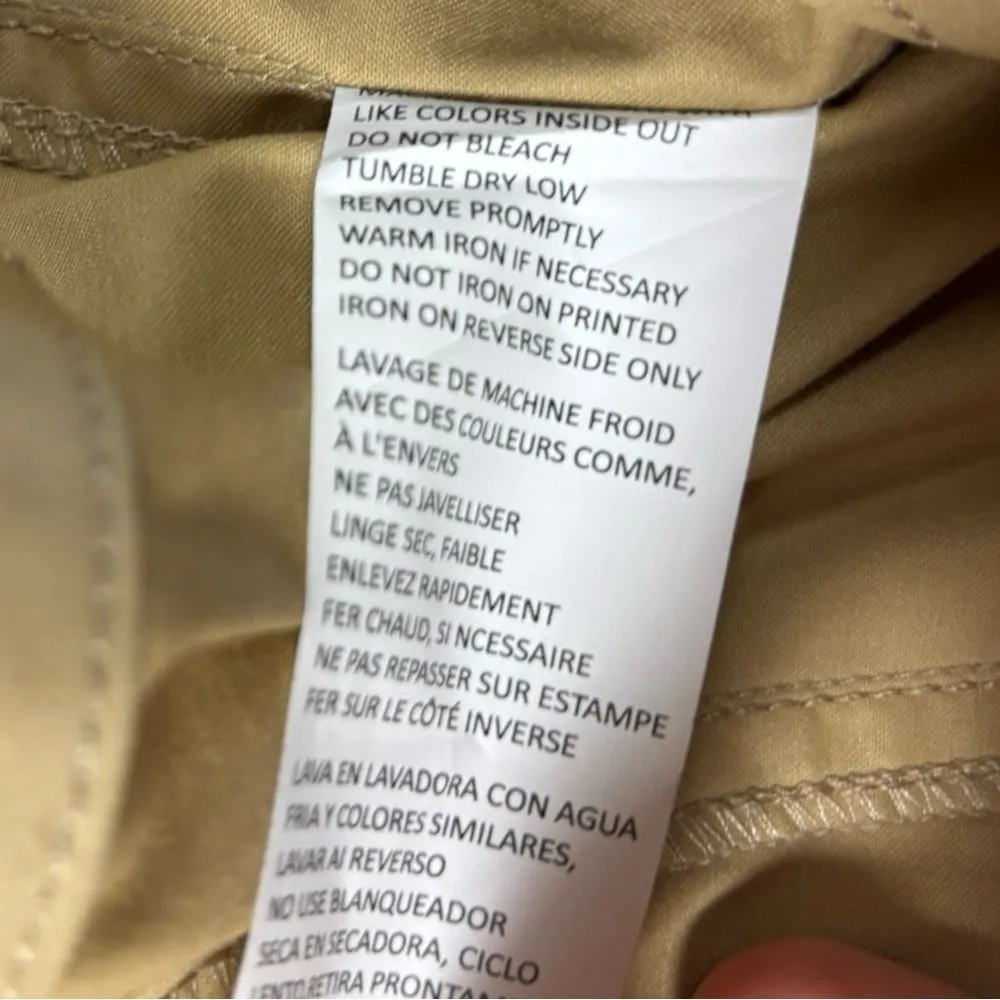 Derek Lam Collection Women's Cropped Wrap Jacket Khaki Military Utilitarian Sz L - Image 11