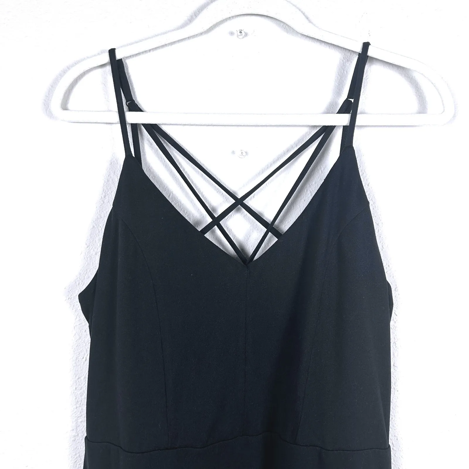 Market & Spruce Black Maxi Dress Criss Cross‎ Back Sleeveless XL - Image 3