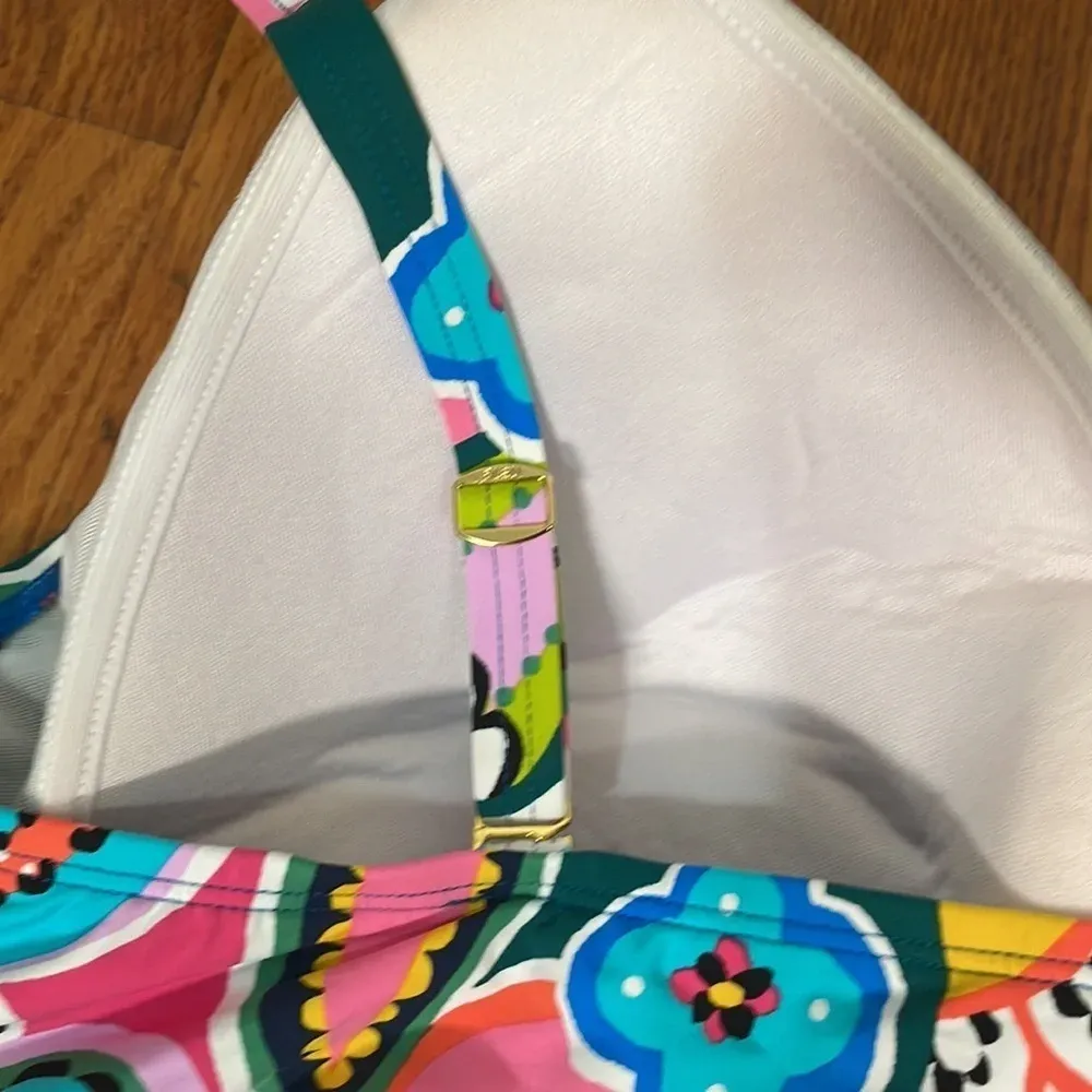 Bleu‎ by Rod Beattie Keyhole Ruched Side Swimsuit Plus Size 20W NWT - Image 4