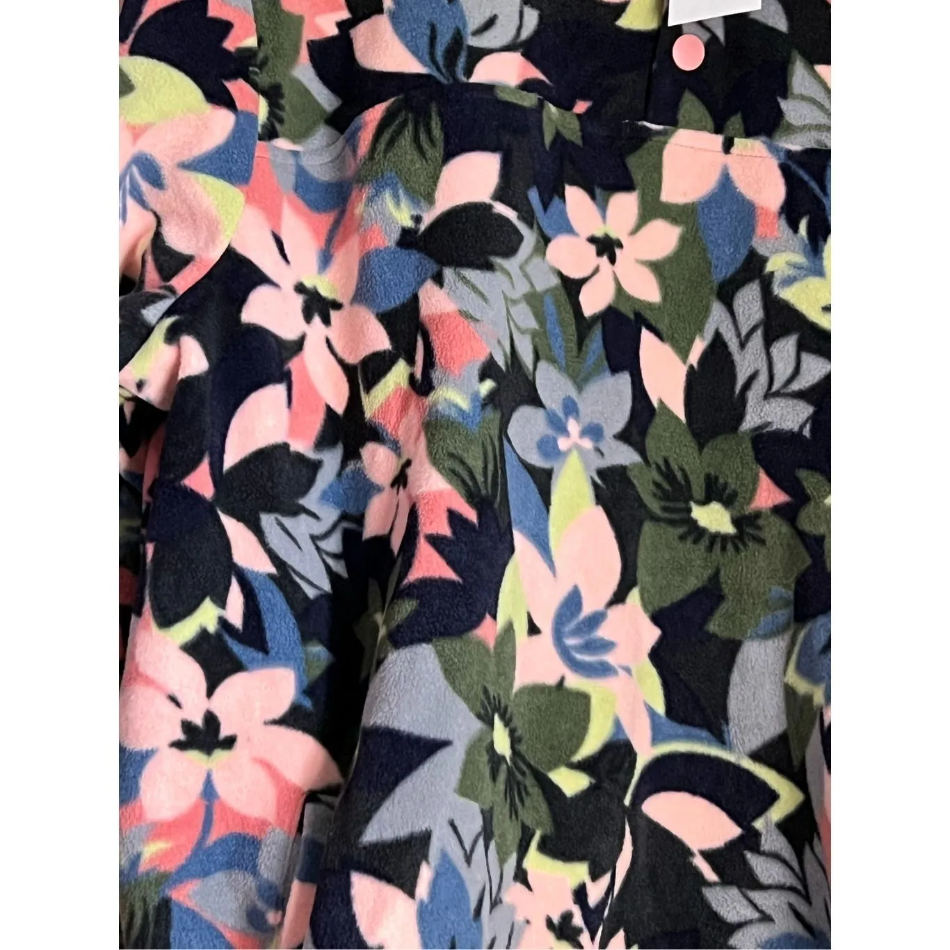 Vera Bradley Rosa Camo Sporty Fleece Sweater Size 2XL Floral Outdoors Gorpcore - Image 4