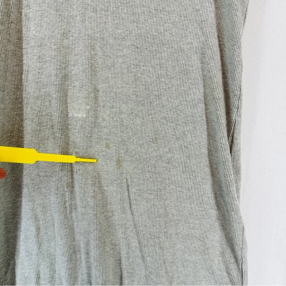 Ralph Lauren Midi Dress Sleeveless Size M Gray 100% Cotton - Image 6