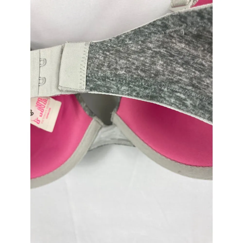 NWT VS Pink Wear Everywhere Demi Bra Grey Pink Size 32DD - Image 5