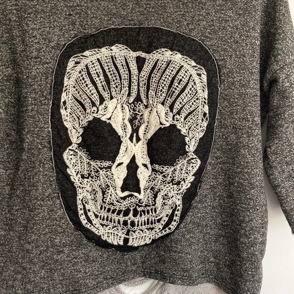 Black Bead | Stitched Skull Sweatshirt sz Small - Image 2