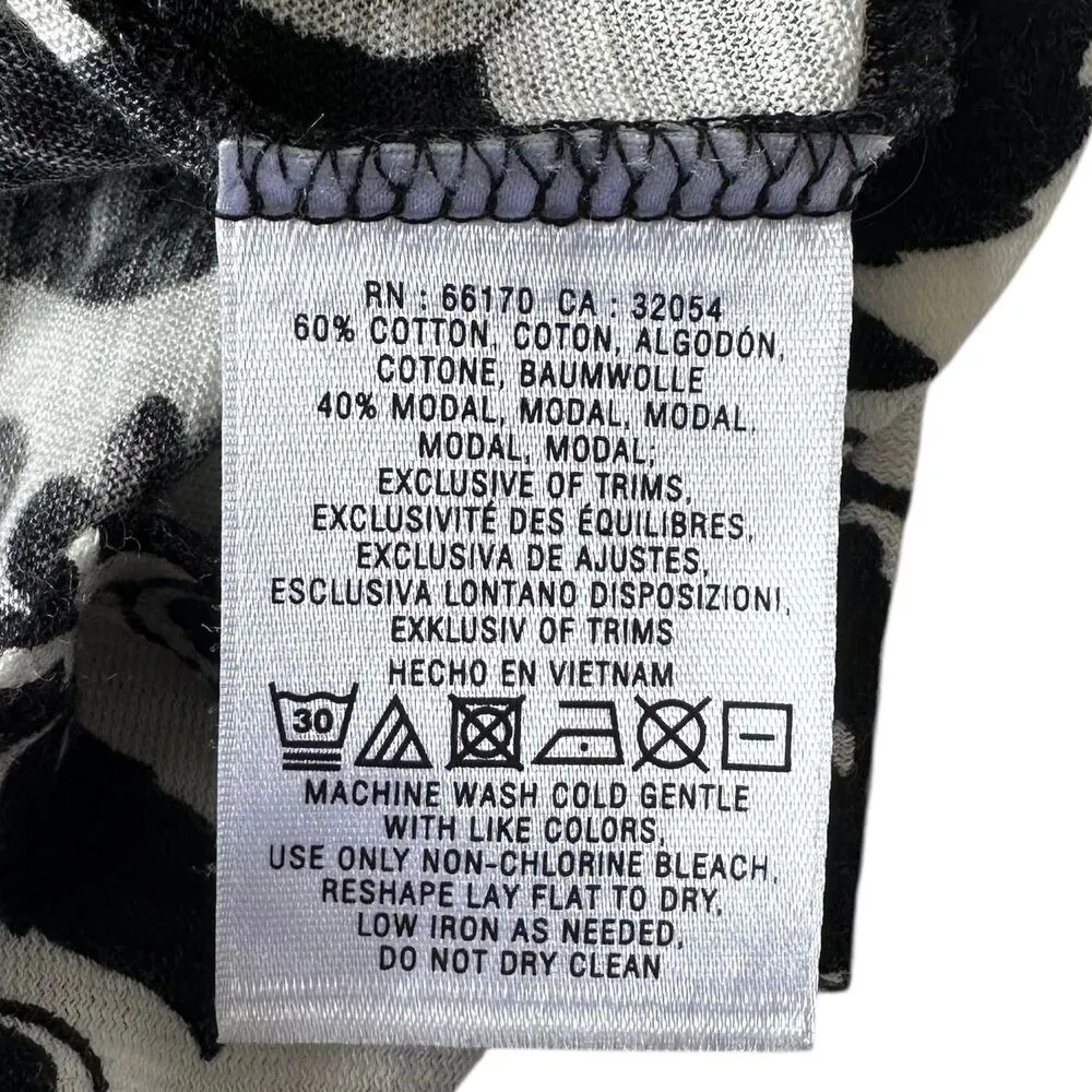 Post Mark Black/White Floral Anthropologie Top Women Blouse Size Small | 6 - Image 3