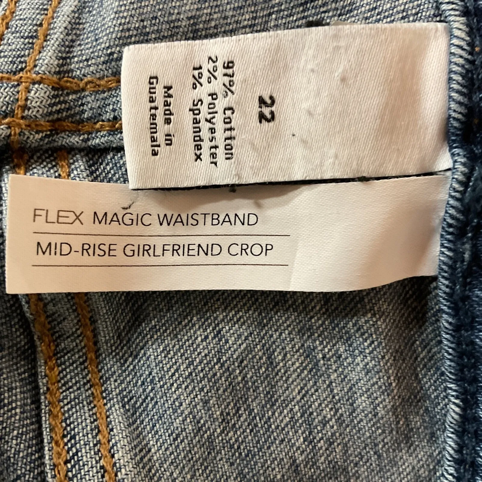 Lane Bryant Women's Flex Magic Waistband Mid-Rise Girlfriend Crop Jeans Size 22 - Image 8