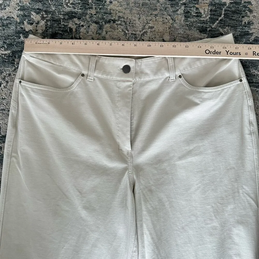 Lululemon Pants Womens 32 X 30 Wide Leg City Sleek Chino Khakis High Waist Ivory - Image 7