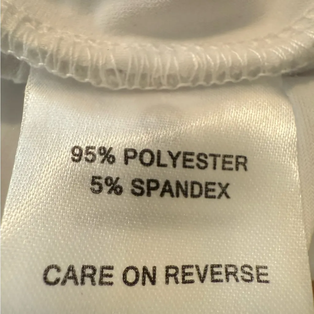 Calvin Klein Women's White Sleeveless Side Ruching Top Medium - Image 8