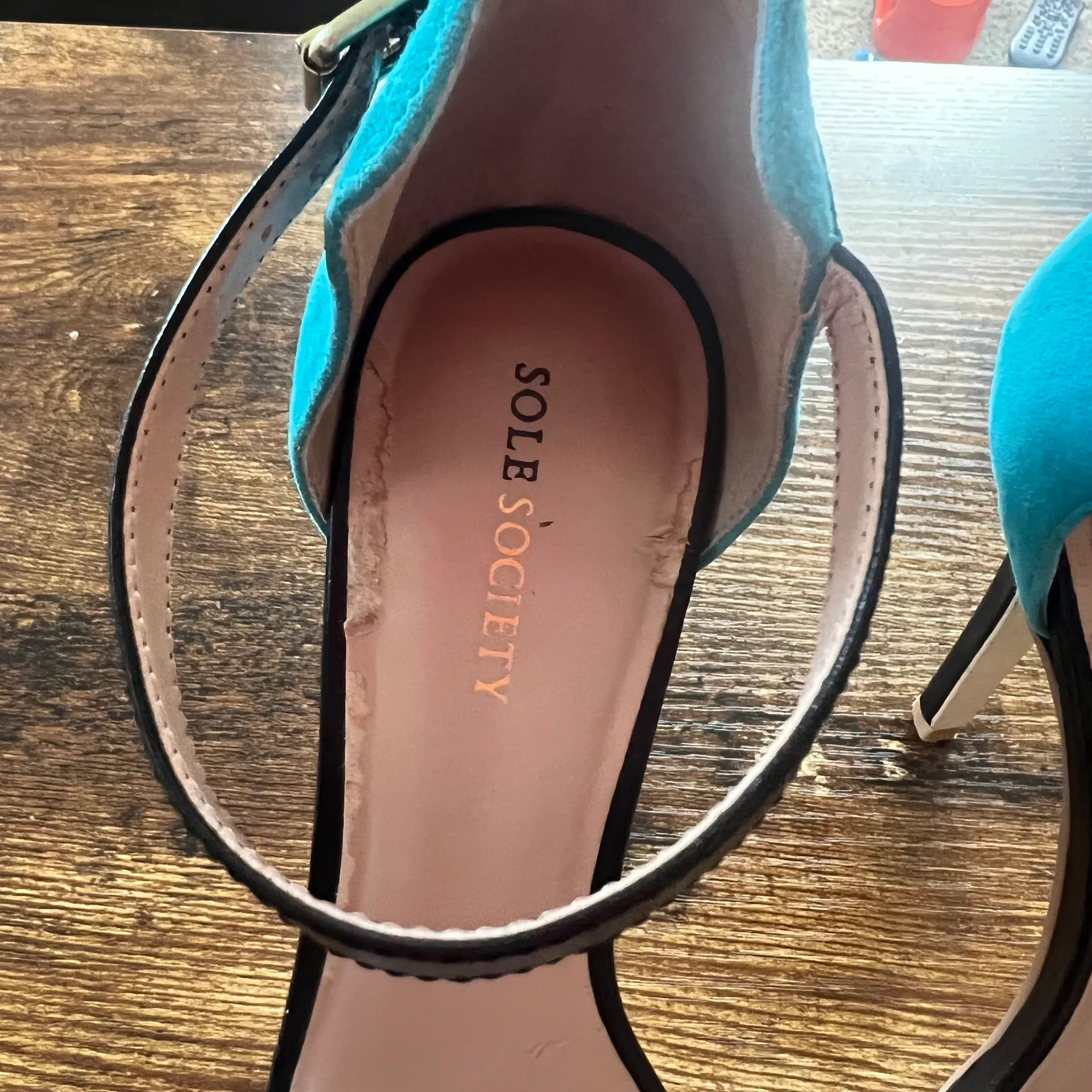 Sheila Teal Animal Patterned Ankle Strap Stiletto Heels - Image 11