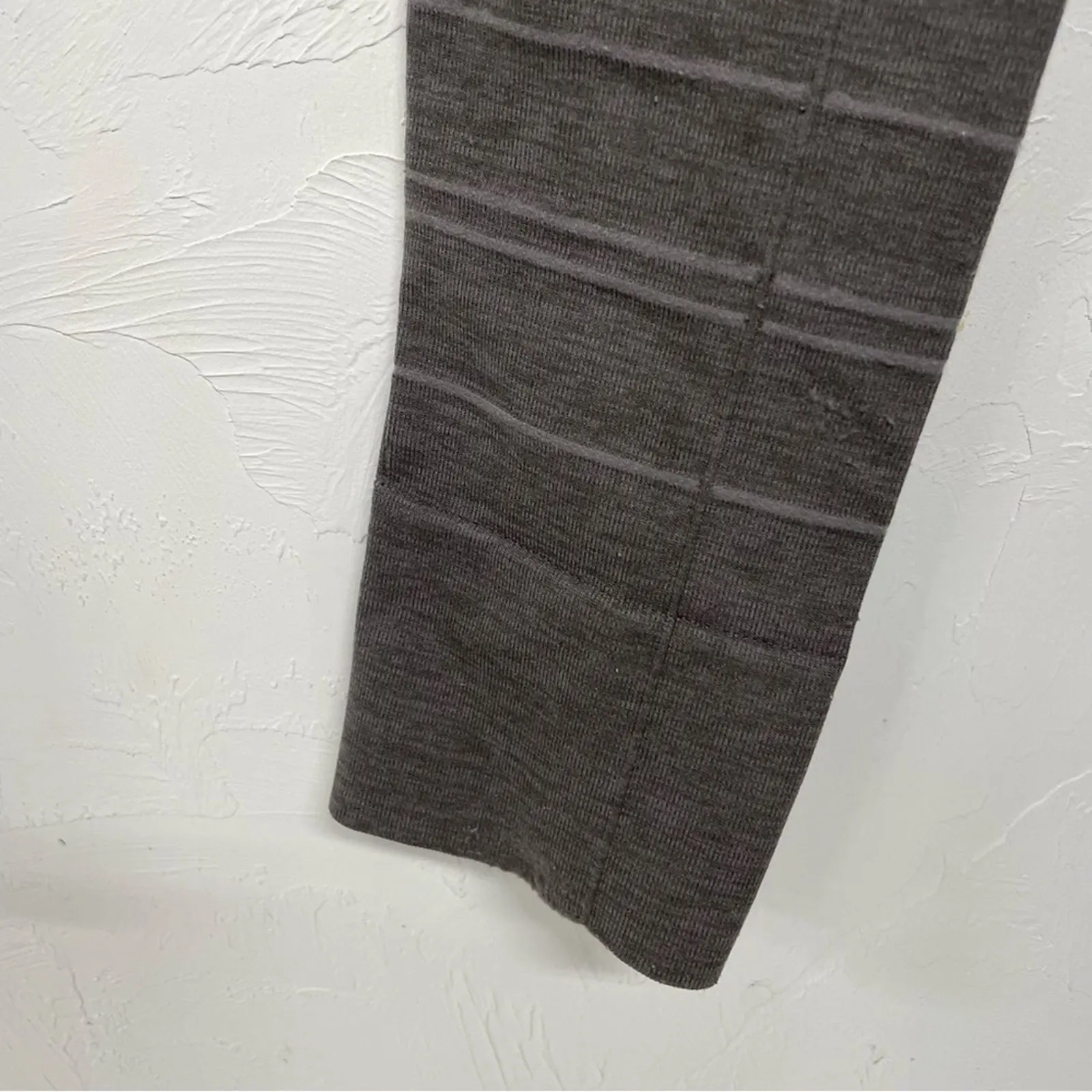 Blanqi Maternity Grey Ribbed Moto Lowrise Full Length Womens Leggings Womens M Gray Size M - Image 3