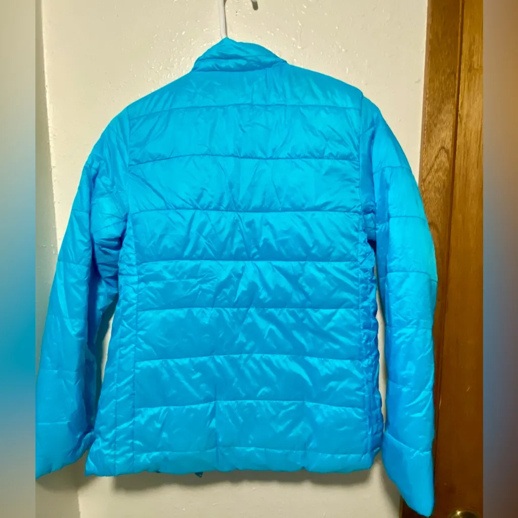 Turquoise/Blue Light Puffer Jacket Coat NWT Blue - Image 4