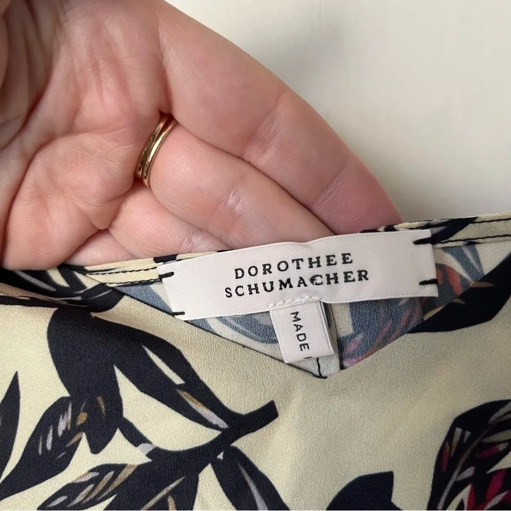 Dorothee Schumacher 100% Silk Yellow Floral Slip Dress 1 / XS - Image 2