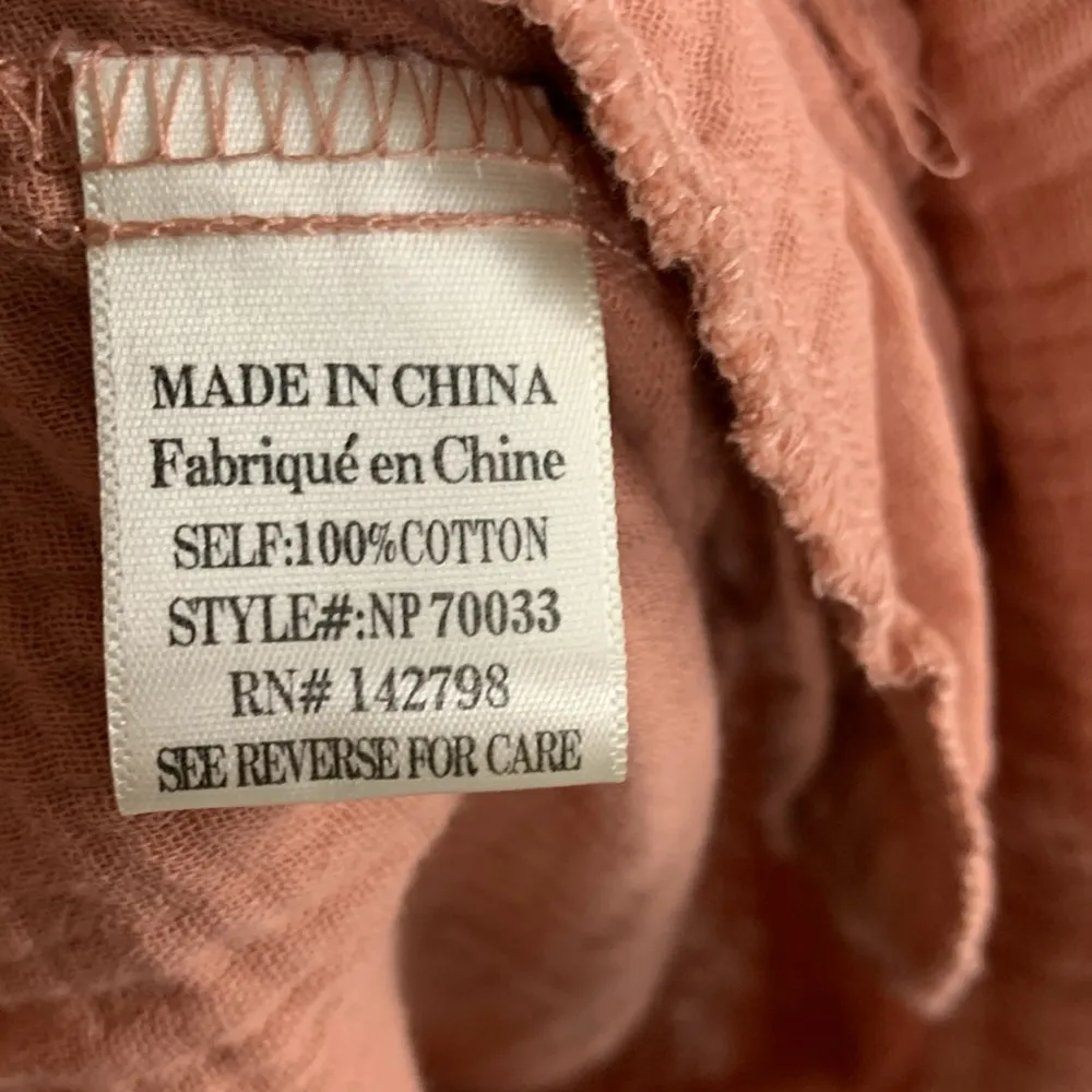 Vestique 100% Cotton Orange/Rust Romper Size M - Image 6