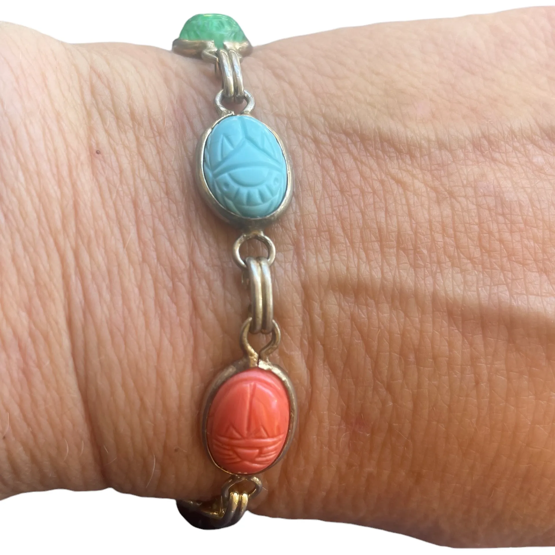 Coro Vintage  Scarab Bracelet - Image 3