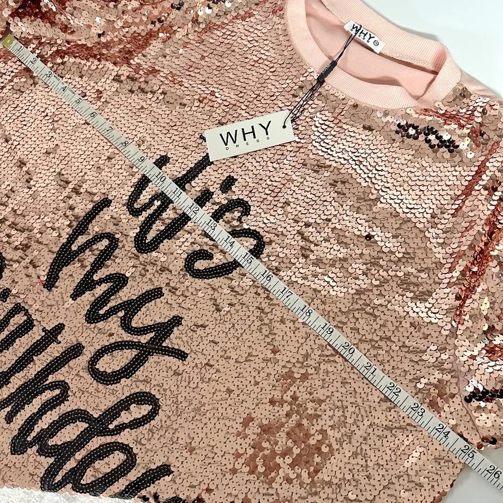 *NEW* Birthday Sequin Dress Pink Size undefined - Image 9