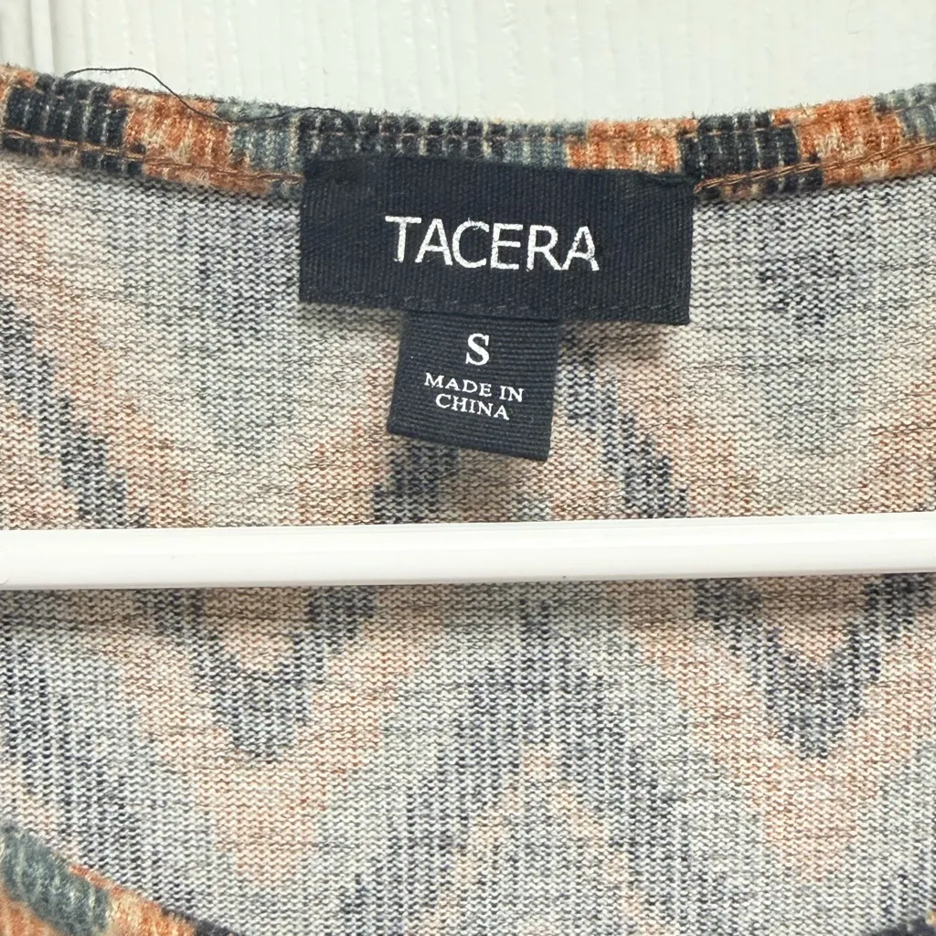 Tacera Multicolor Chevron Long Sleeve Dress size S - Image 3