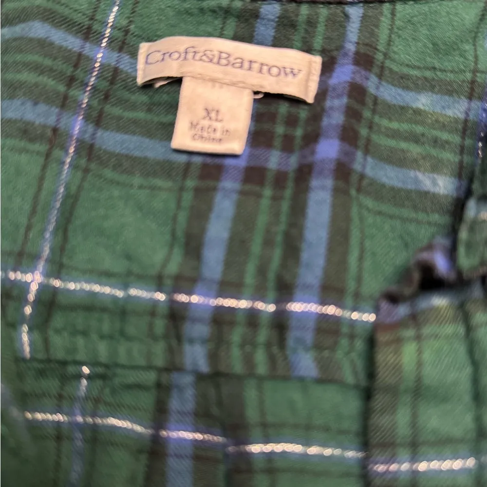 Bleached Croft & Barrow Plaid Shirt - Image 4
