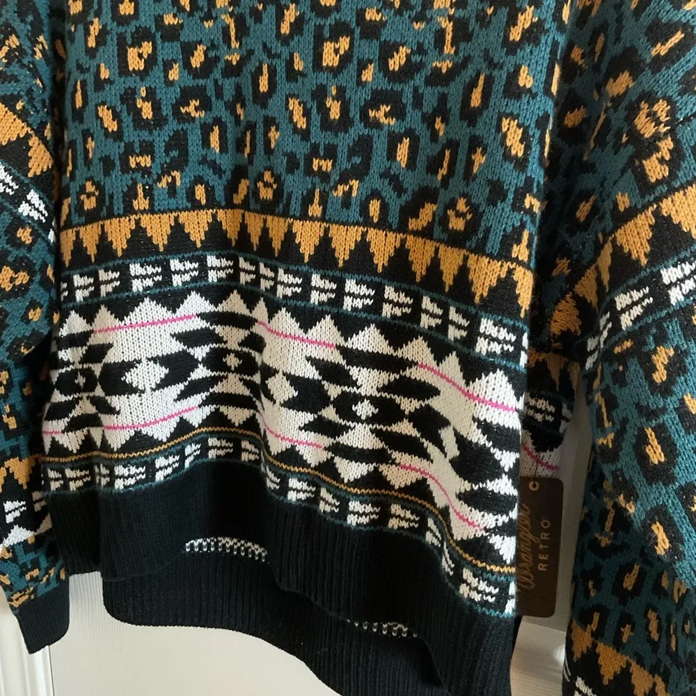 Wrangler retro Multicolor Patterned Women's Sweater size small - Image 3