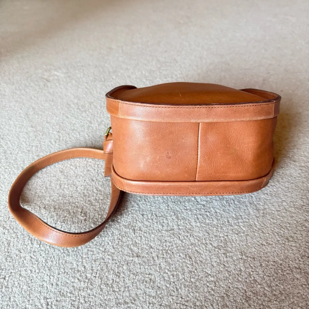 Madewell Leather Sydney Crossbody Bag Burnished Caramel Tan Magnetic Closure - Image 5
