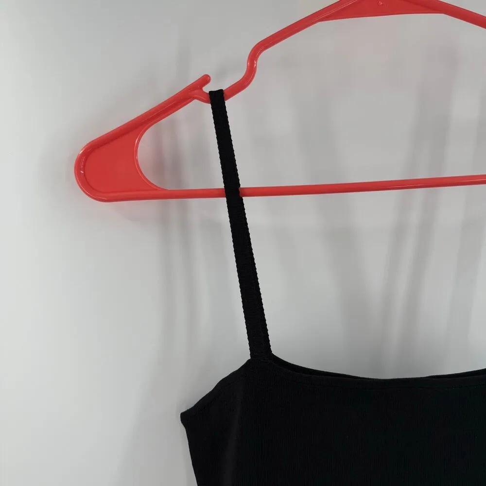 SANDRO Dress SZ 38 (US 6) Mini Black NWOT Bodycon Strappy Minimalist Ribbed NEW - Image 4