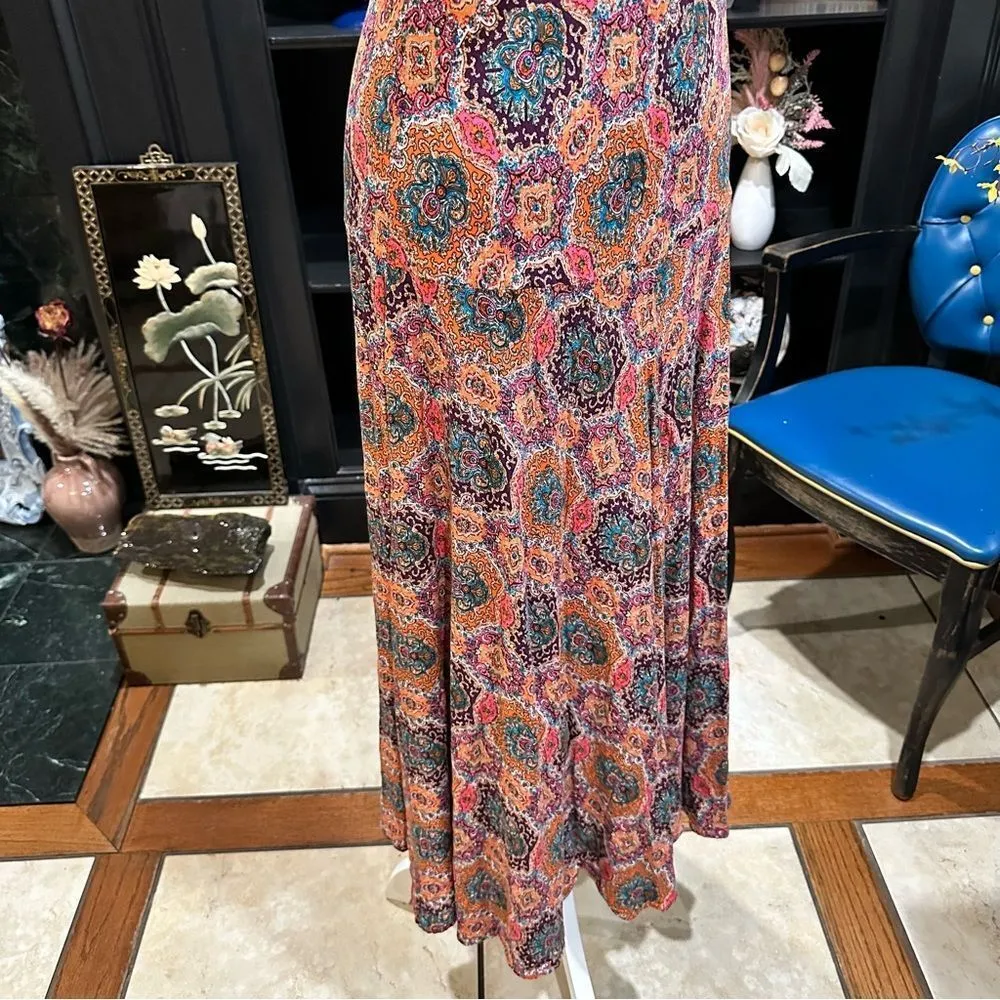 Sundance Terra Maxi Sleeveless Dress Size Small Orange - Image 5