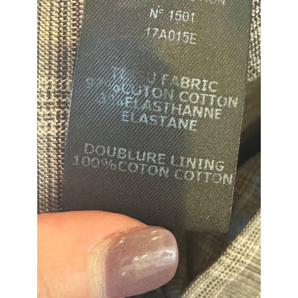 Isabel Marant Pants Women 4 Gray Plaid Straight‎ Leg Cropped Trousers Preppy - Image 10