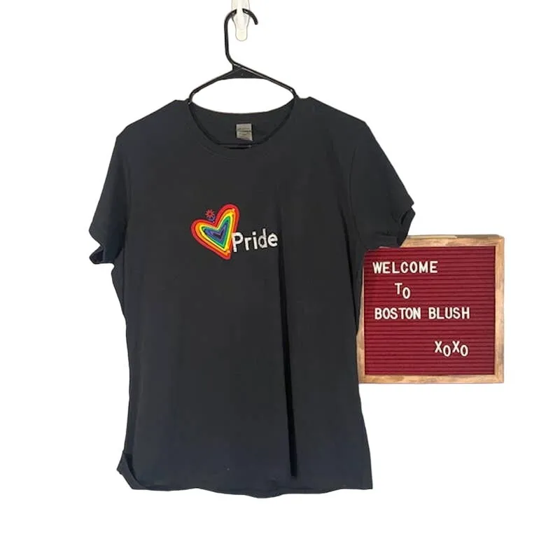 Gildan Black Rainbow Pride Cotton Short Sleeve T-Shirt Women’s Large - Image 6
