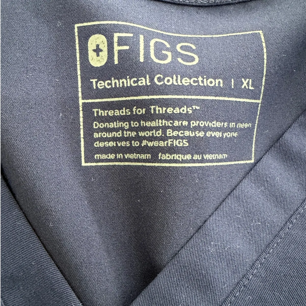 Figs Catarina One-Pocket Navy Scrub Top Size XL - Image 3