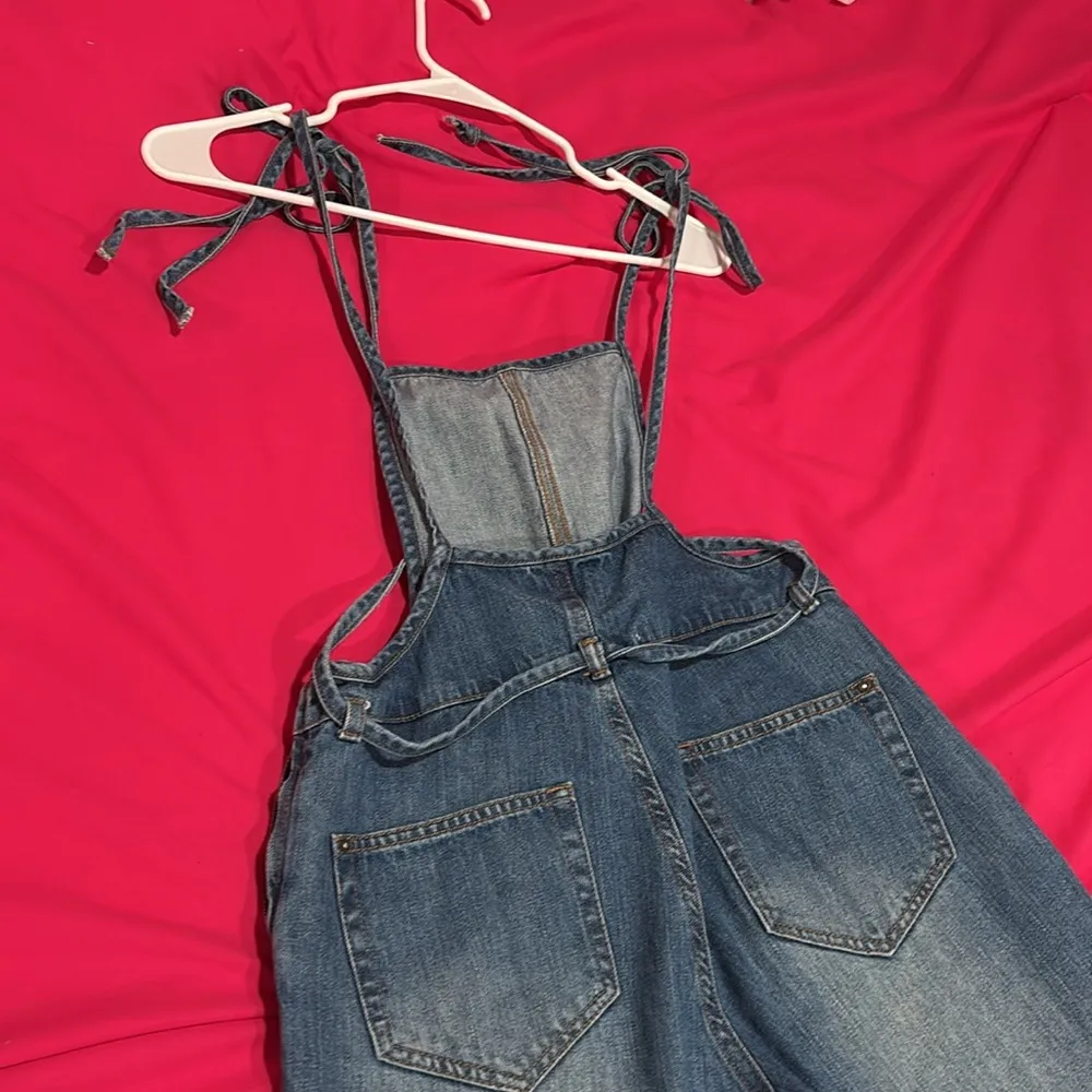 Women's Blue Denim Overalls Size 26 - Image 5