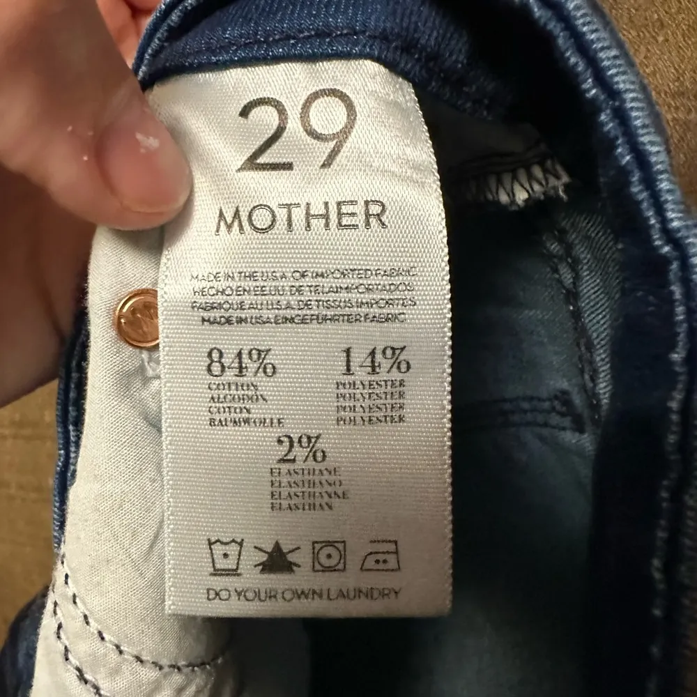 MOTHER Woman’s Jeans The Looker Crop Bright Eyes Blue Size 29 - Image 6