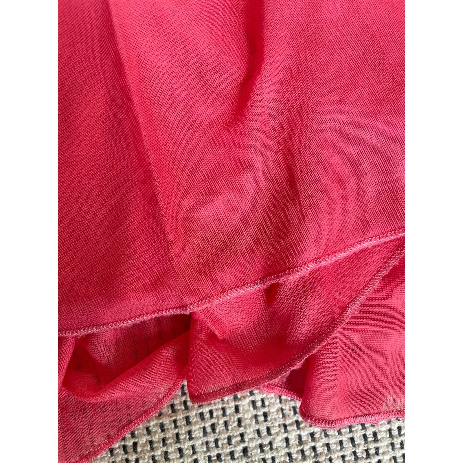 Jodi Kristopher Women Strapless Pleated Gown Coral pink Beaded Empire Waist Prom - Image 7