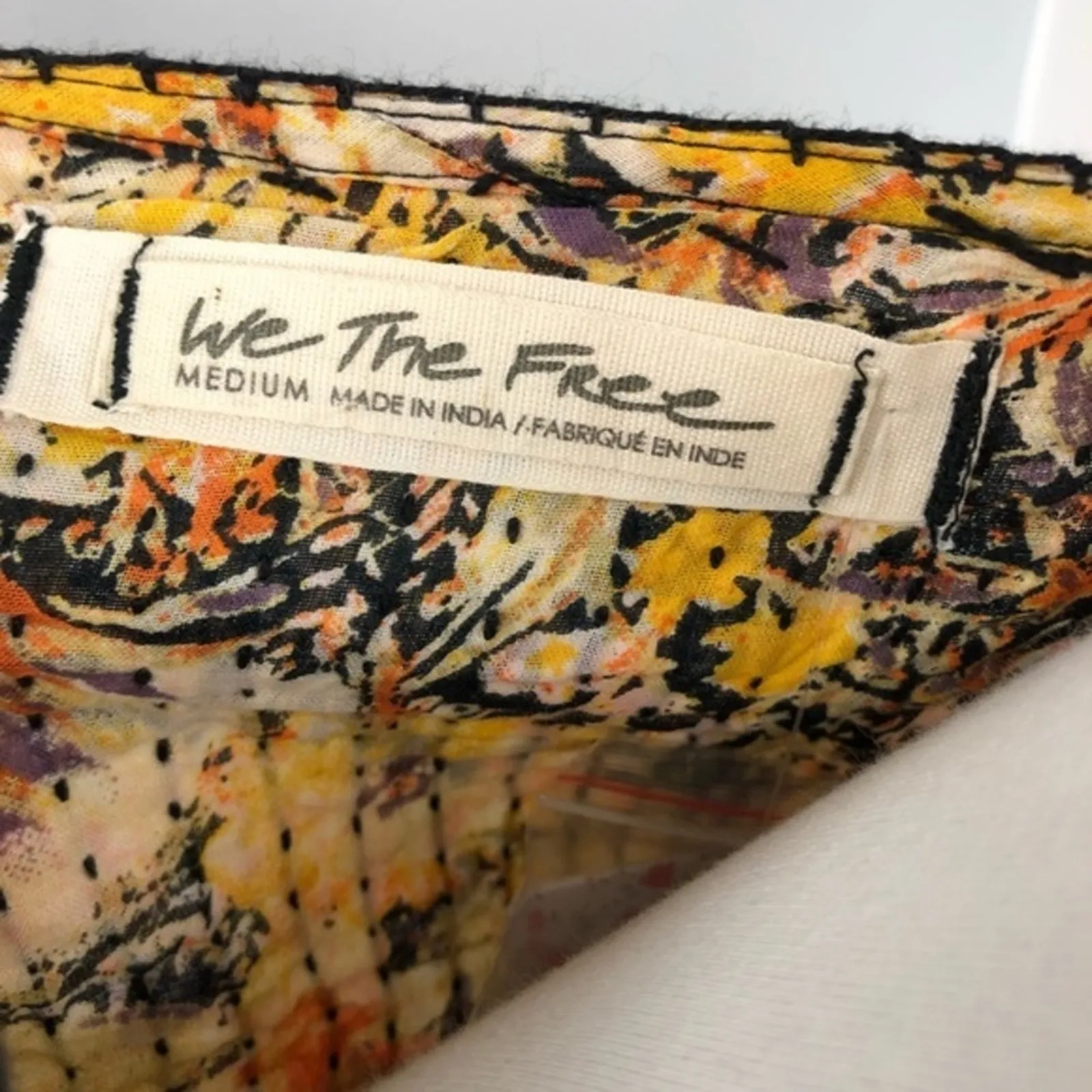 Free People Boho Floral Cool Meadow Printed Top in Midnight Combo Medium NEW - Image 8