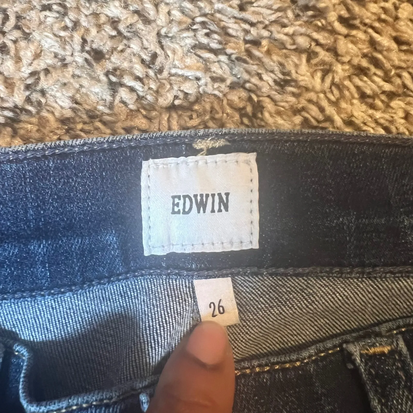 EDWIN Pixie 9 Mid Rise Skinny Jeans Dark Wash Size 26 Blue - Image 2