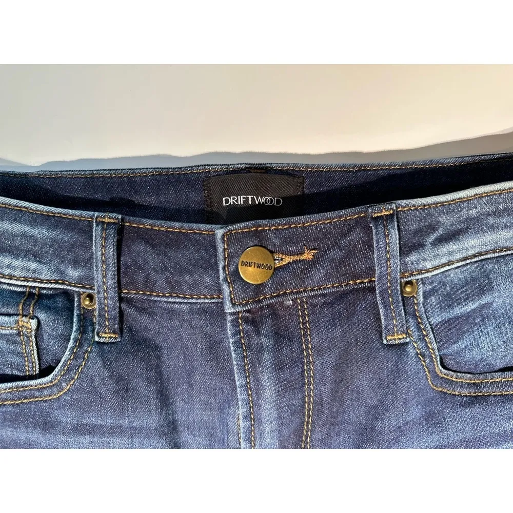 Driftwood Jackie High Rise Floral Embroidered Skinny Jeans - Image 5