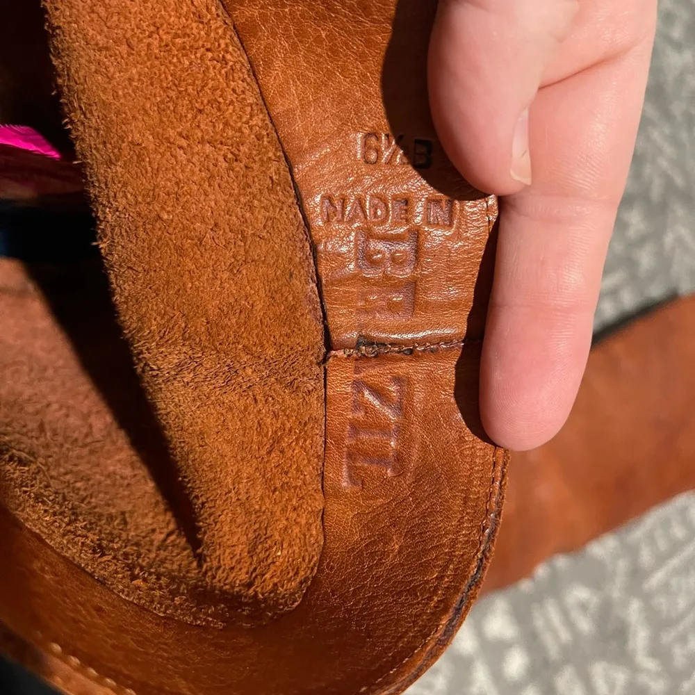 Leather made in Brazil boots Sz 6.5 Brown - Image 5