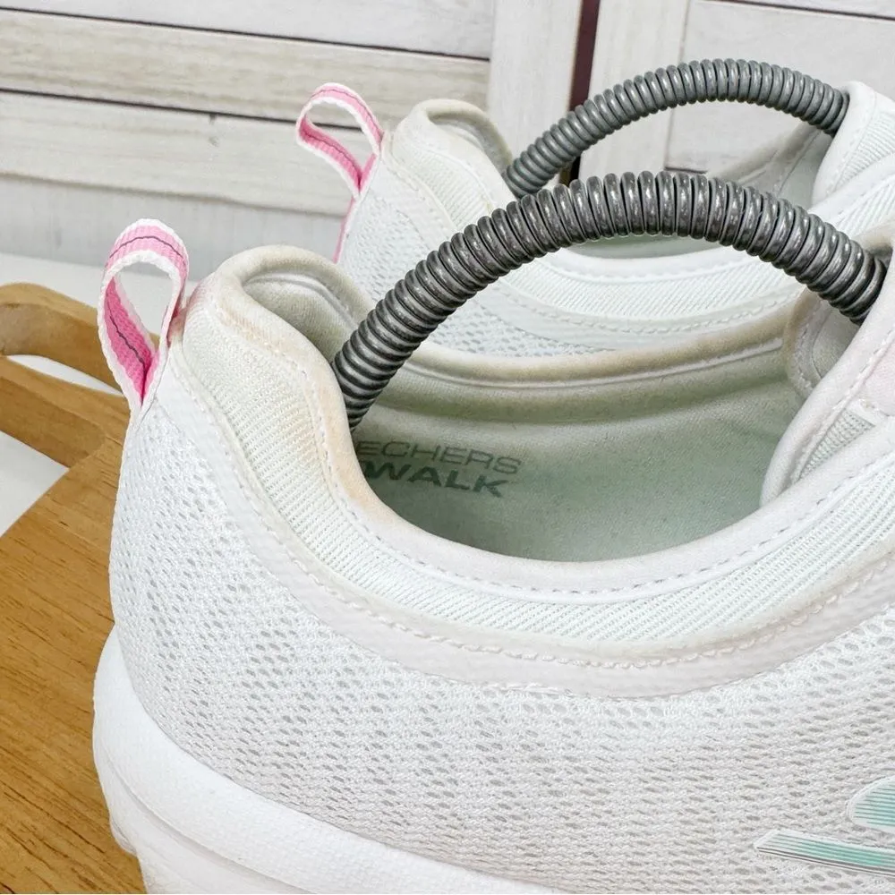 Skechers Go Walk‎ Mesh Slip On Sneakers White Zebra Pink Womens 11 SN124779 - Image 8