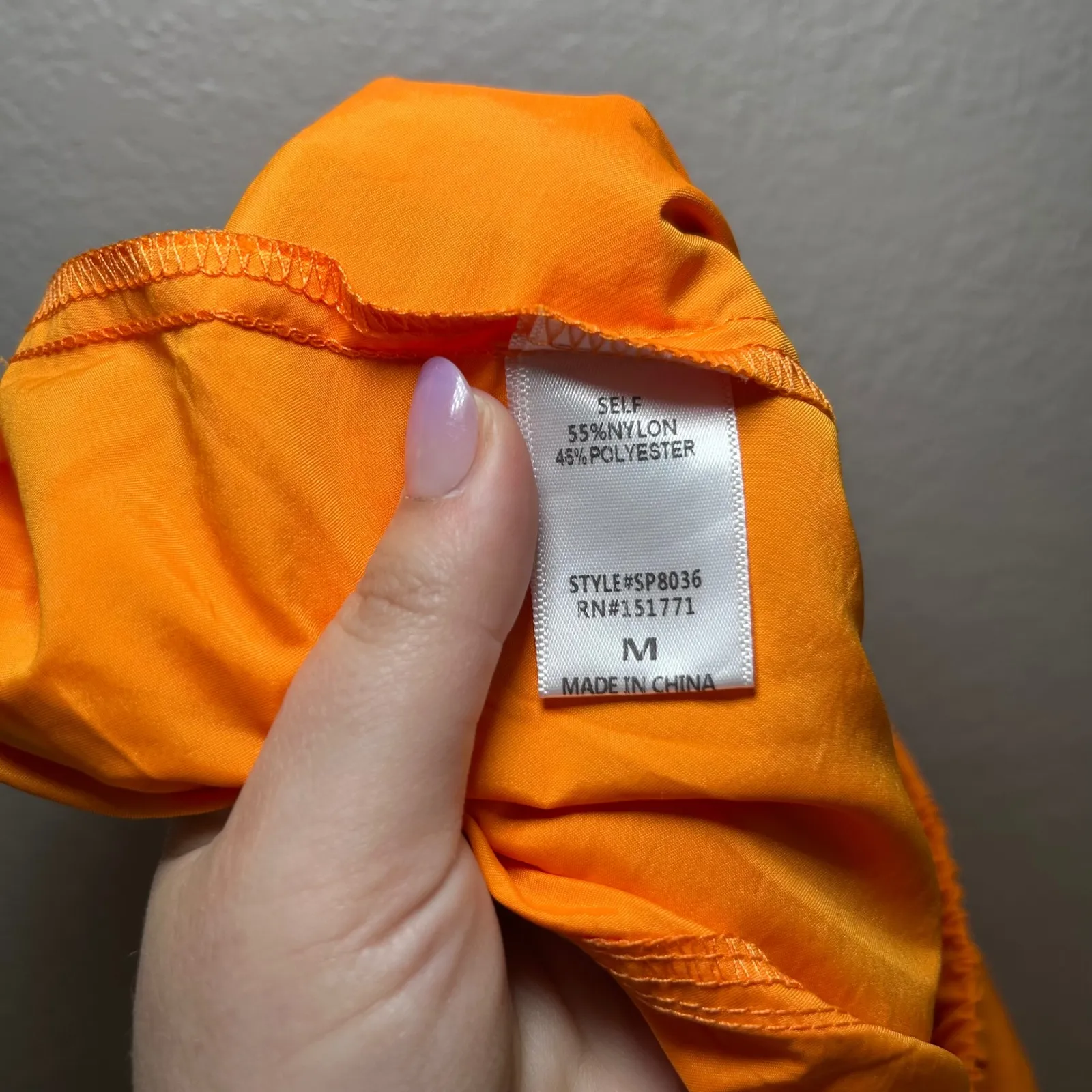 NWT LE LIS Women's Bright Orange Nylon Polyester Cargo Pants utility Size M - Image 6