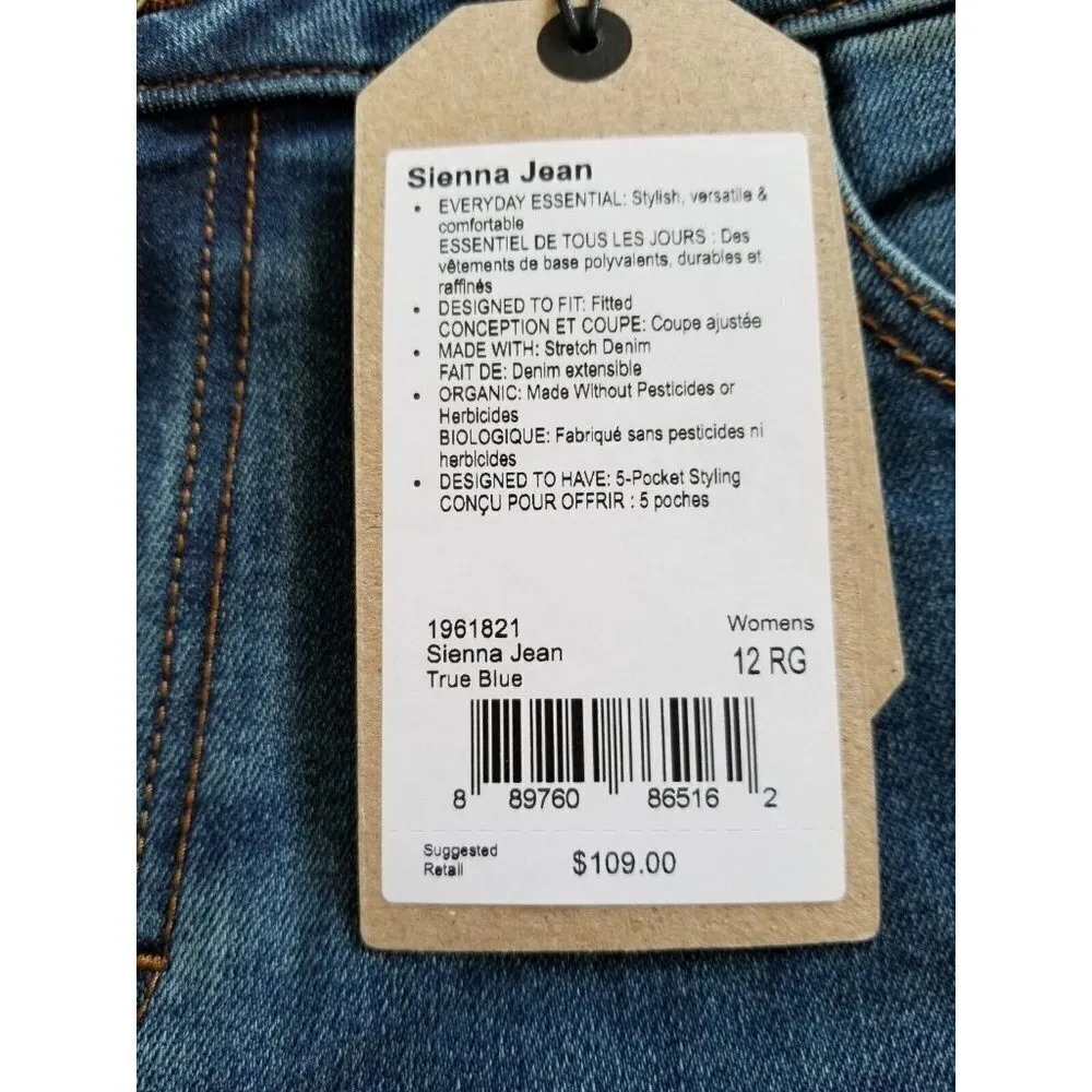 PRANA Women's Sienna Hiking Jeans True Blue Stretch Denim Size 12 Reg - Image 11