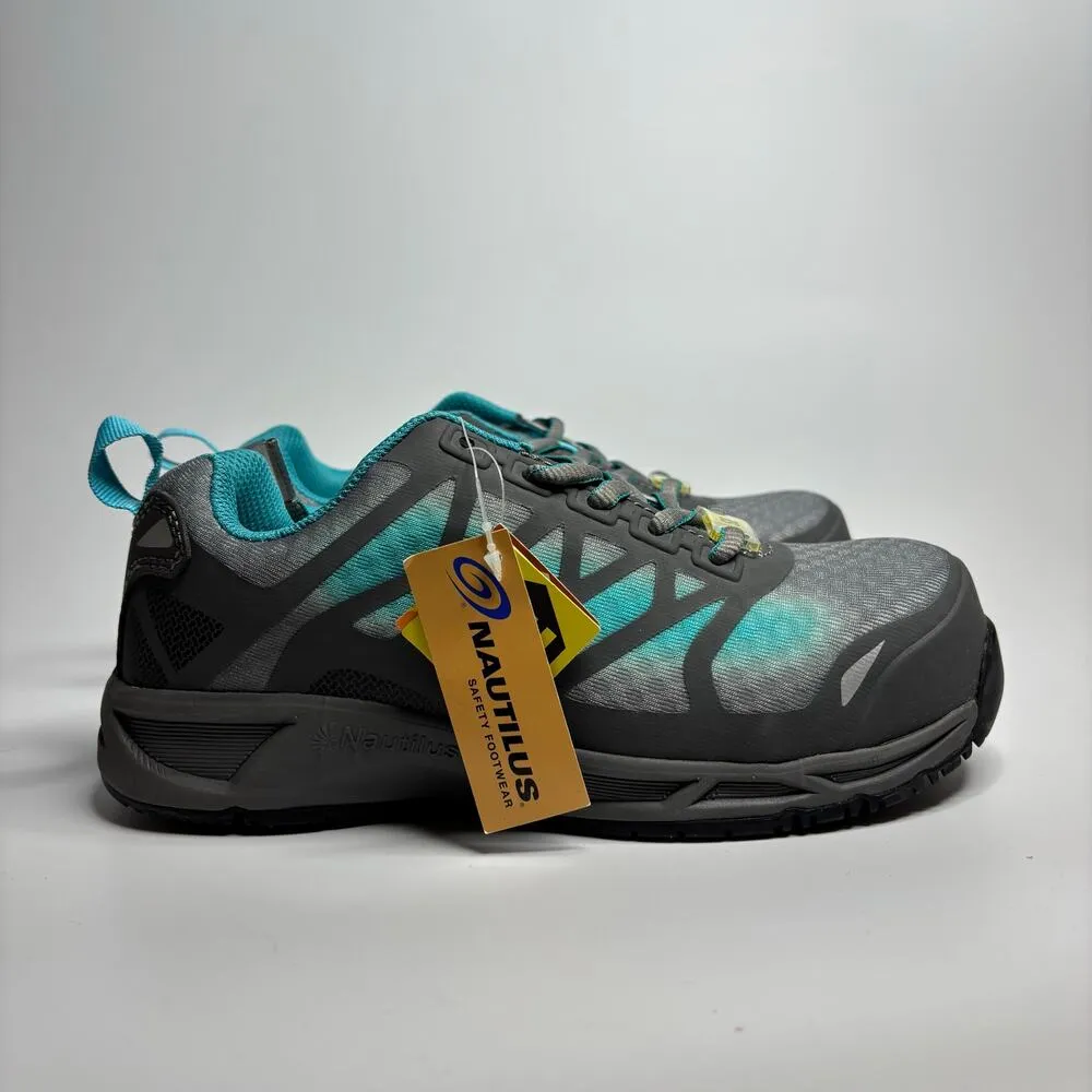 Nautilus Safety Footwear Specialty ESD Grey Carbon Toe Work Sneakers (Wide) Gray Size 5 - Image 4