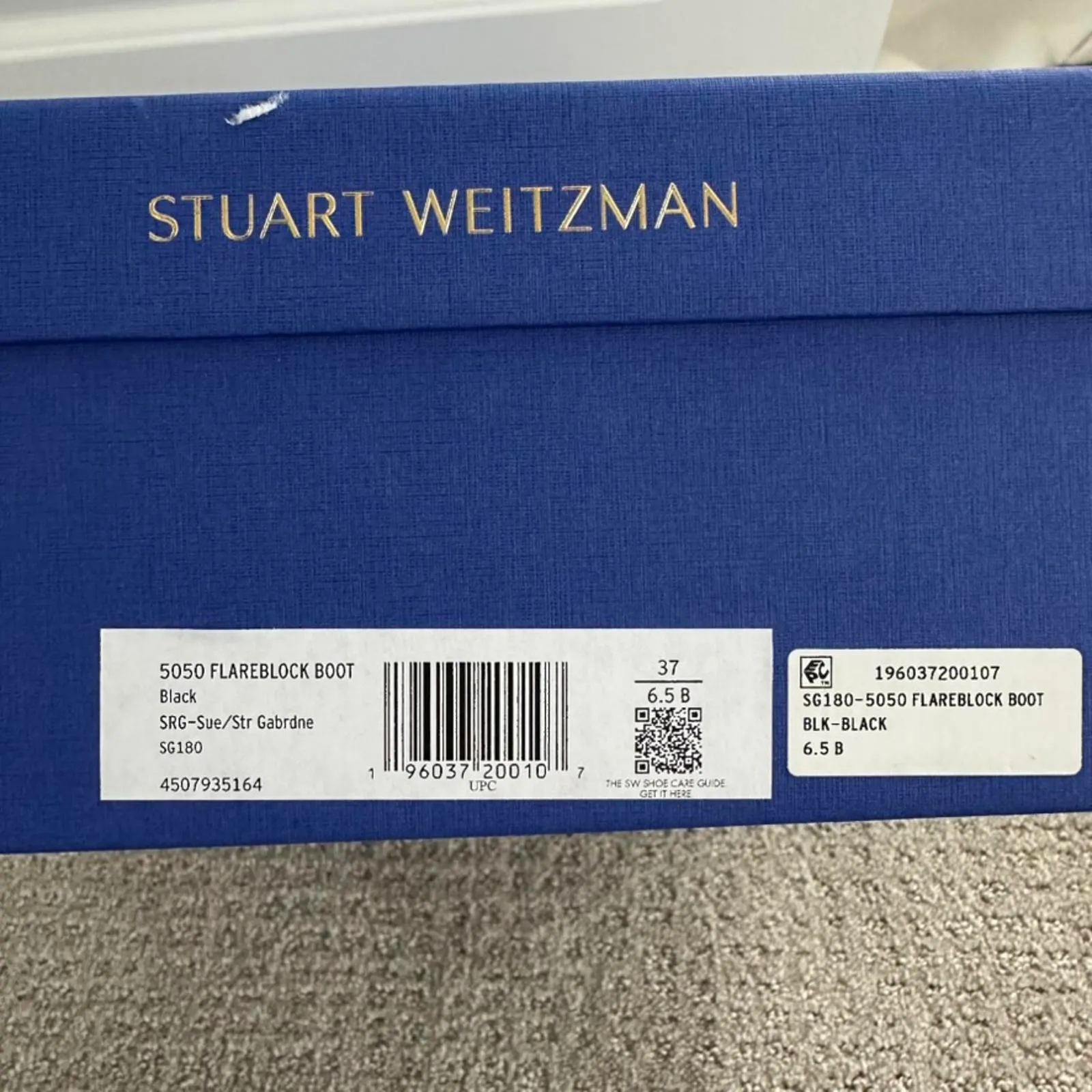 Stuart Weitzman 5050 Flareblock Boot Black NIB Size 6.5 - Image 7