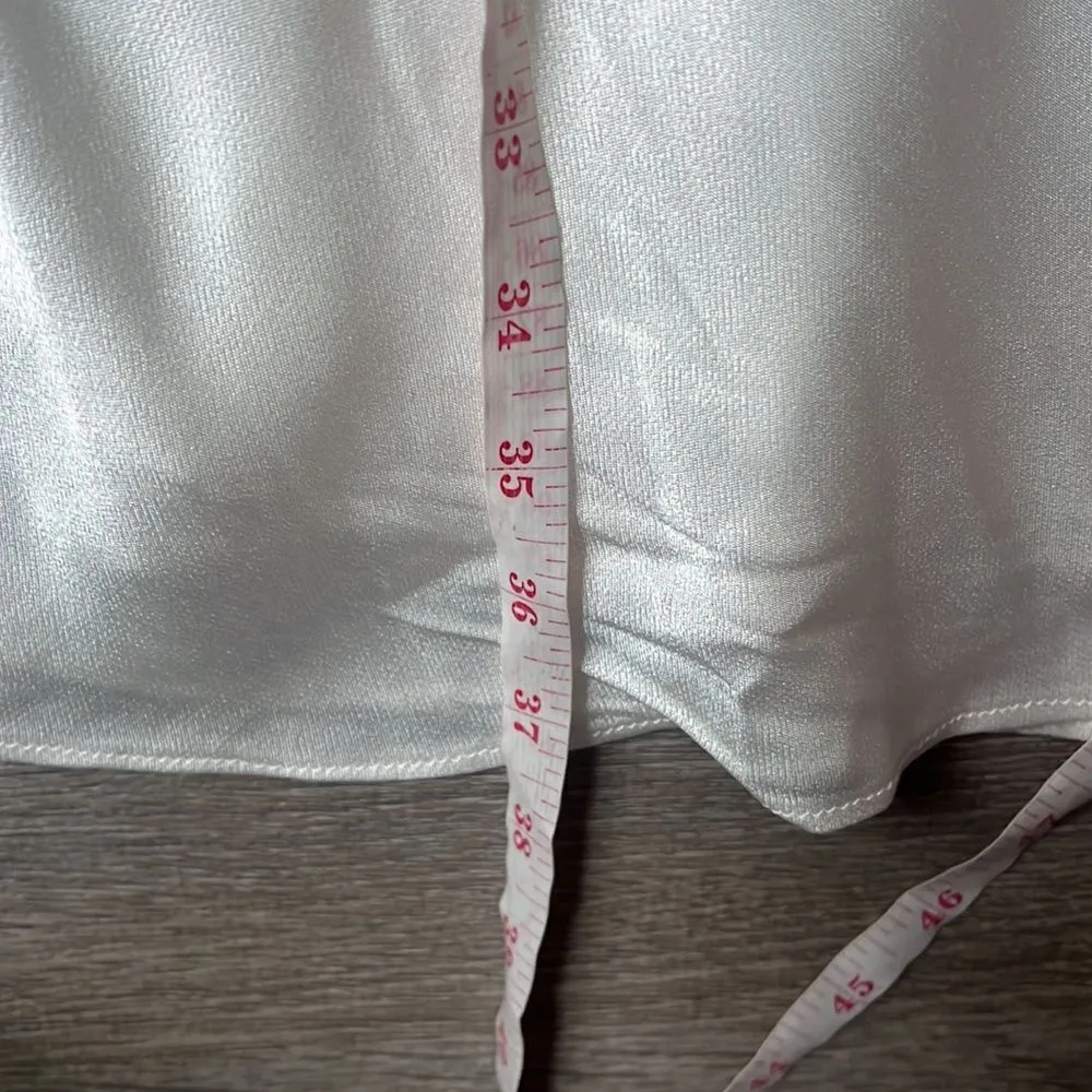 NEW DISSH AISLE WHITE SATIN BACKLESS MINI DRESS - Image 12