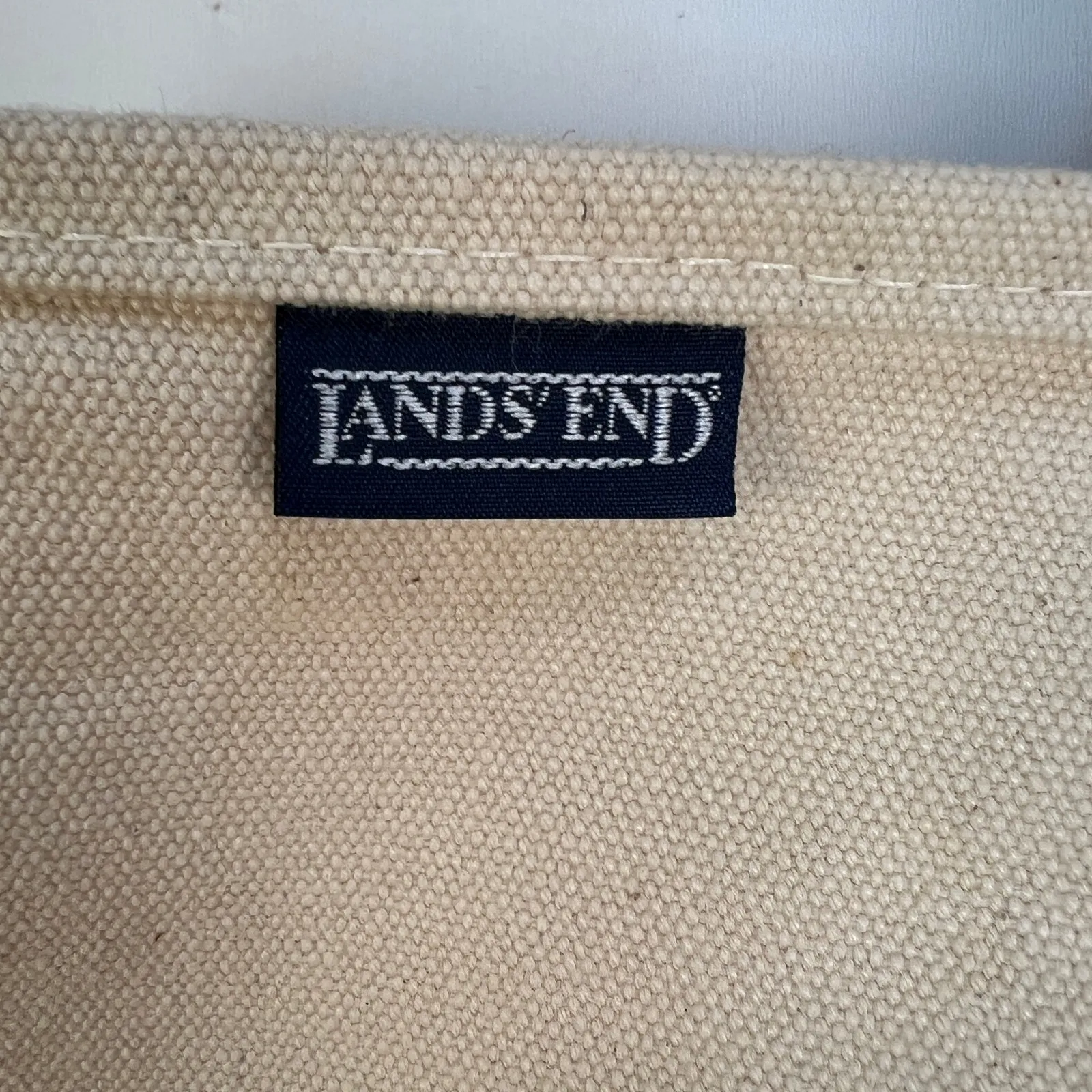 L.L. Bean Boat Tote Canvas Burgundy Trim - Image 3