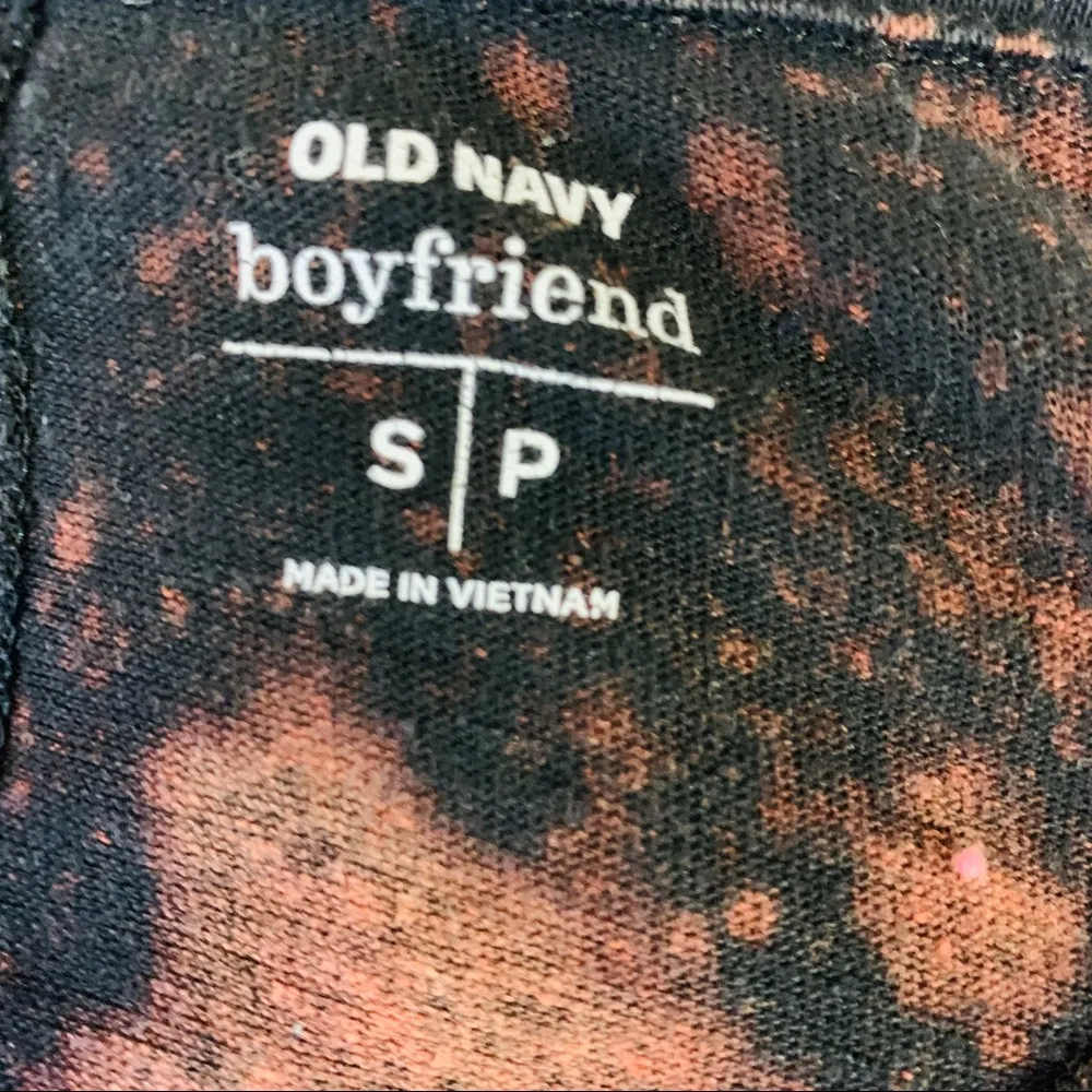 Black Bleach Splatter Tie Dye Short Sleeve T-Shirt Size Small - Image 10