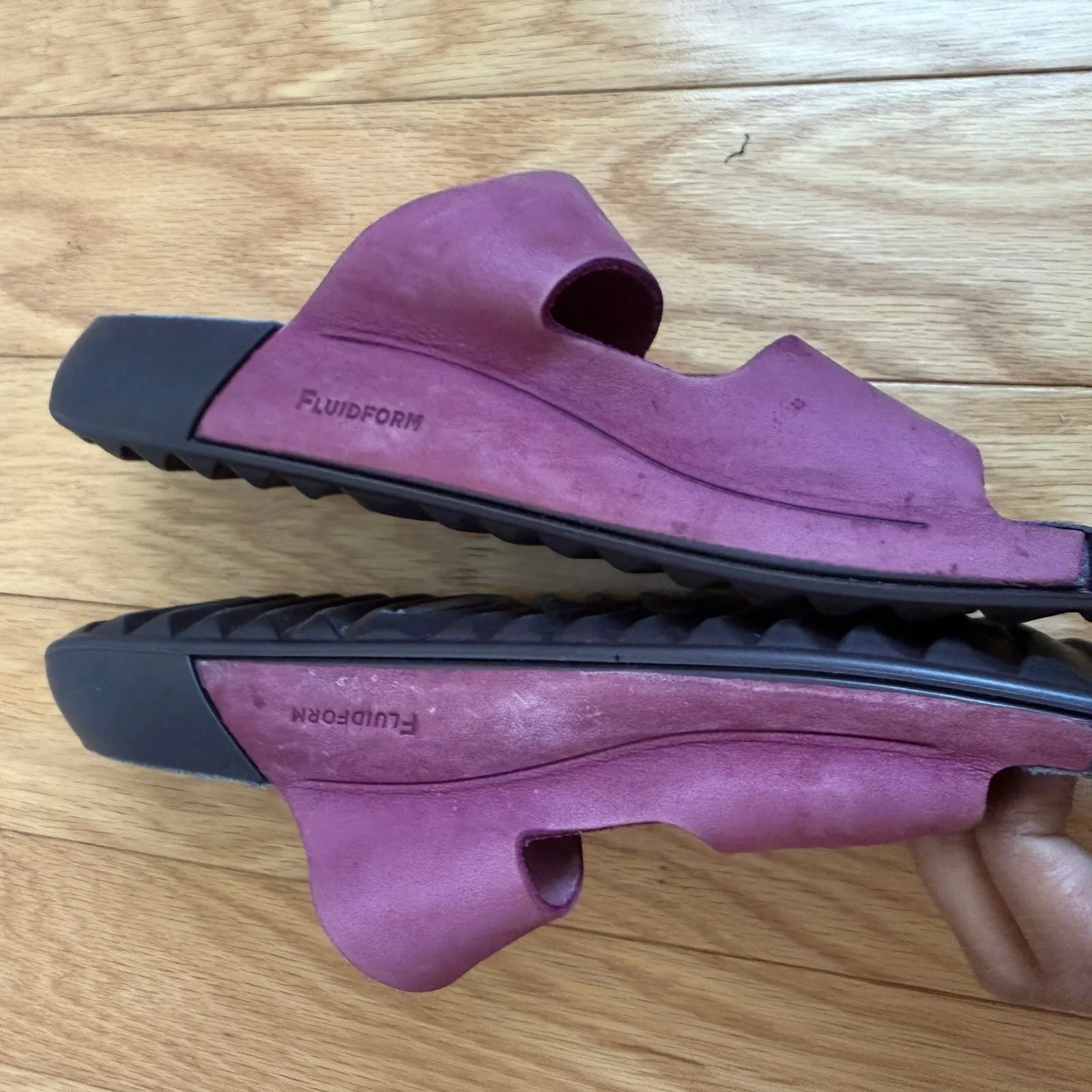 Ecco‎ Fluidform Womens Sandals Strappy Walking Comfort Slides Burgundy EU 38 - Image 7