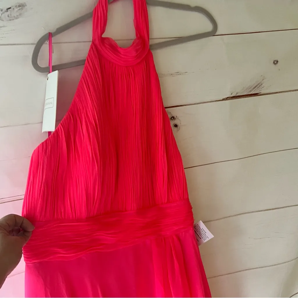 MacDuggal Chiffon Tiered Gown - Hot Pink size 16 - Image 8